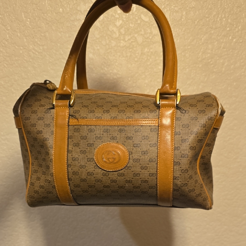 Gucci Brown and Tan Satchel